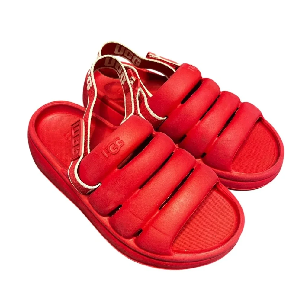 UGG Big‎ Kids Sport Yeah Sandals Samba-Red Size 3K  MARKS K3 Kids Size 3